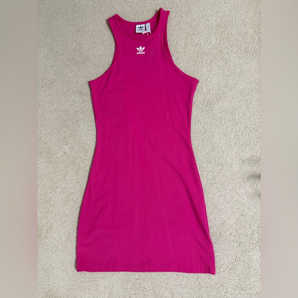 Adidas Essentials Tank Dress in Pink NWT